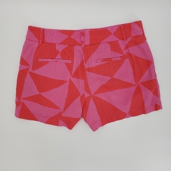 ANN Taylor Loft Geometric Print Pink Shorts, Size 10 - Picture 3 of 6